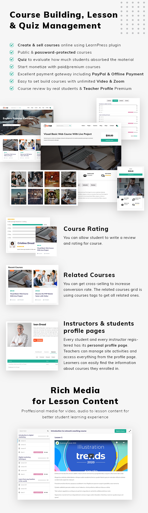 Vultur - LMS Education WordPress - 4