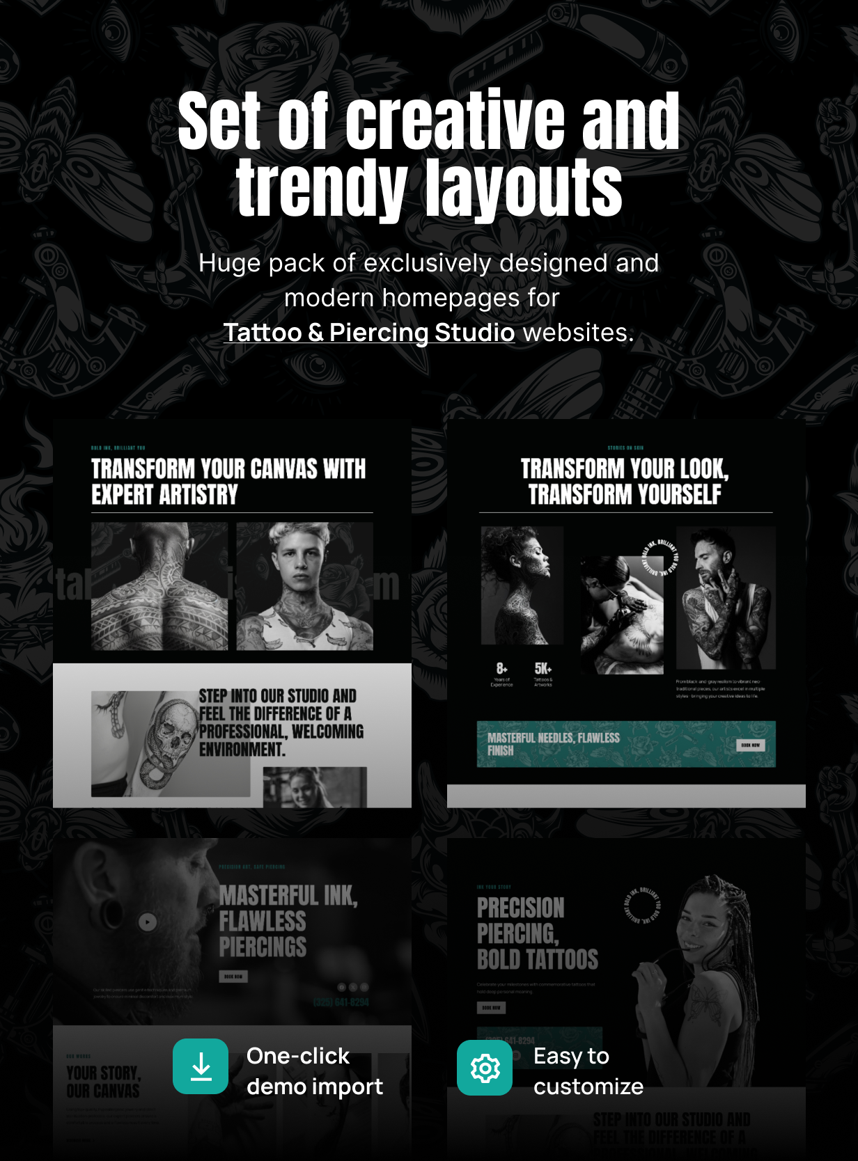 Inkey - Tattoo & Piercing Studio WordPress Theme