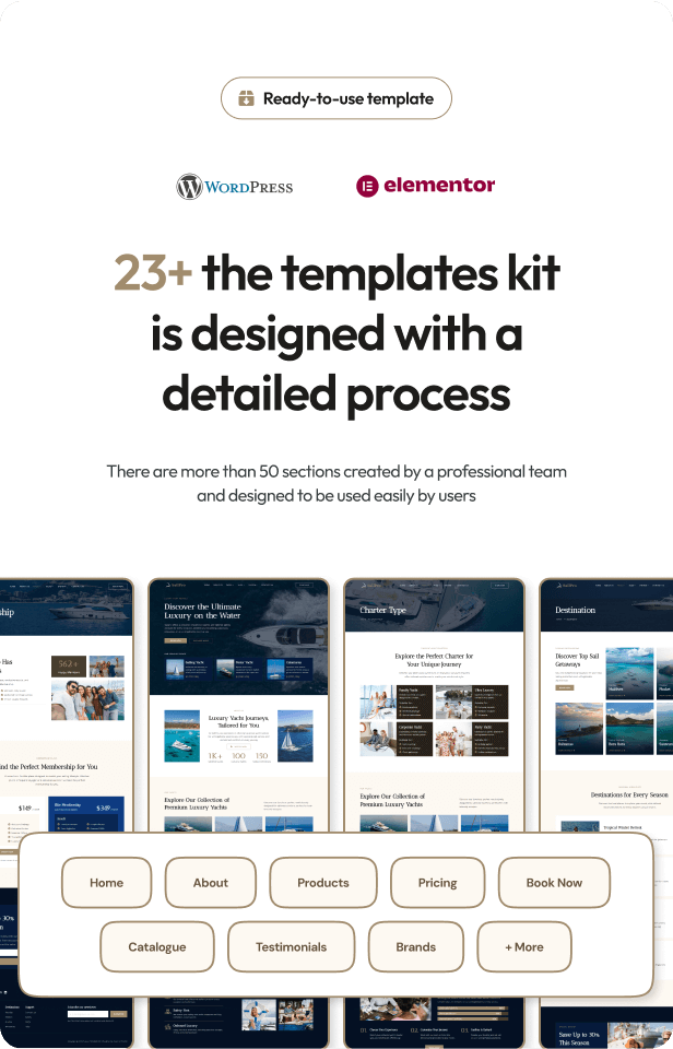 Sailpro - Yacht Club & Boat Rental Elementor Template Kit - 3