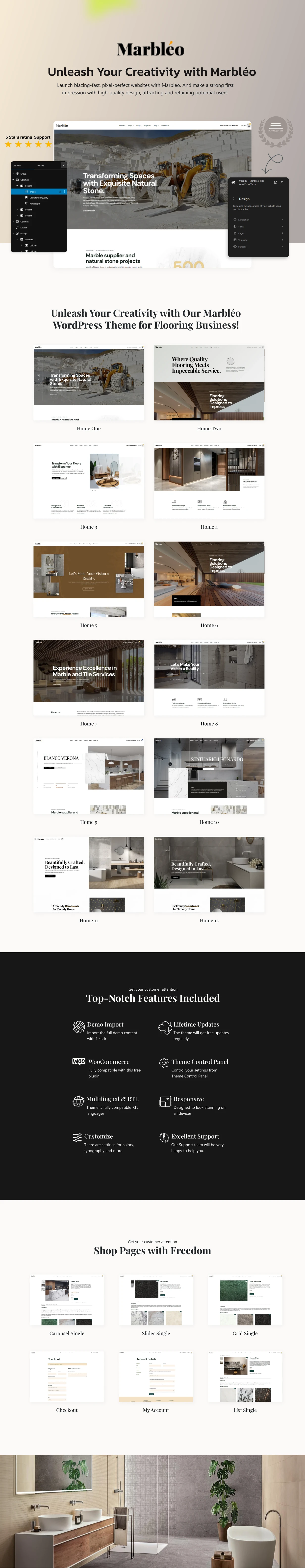 Marbléo - Flooring & Marble WordPress Theme - 1