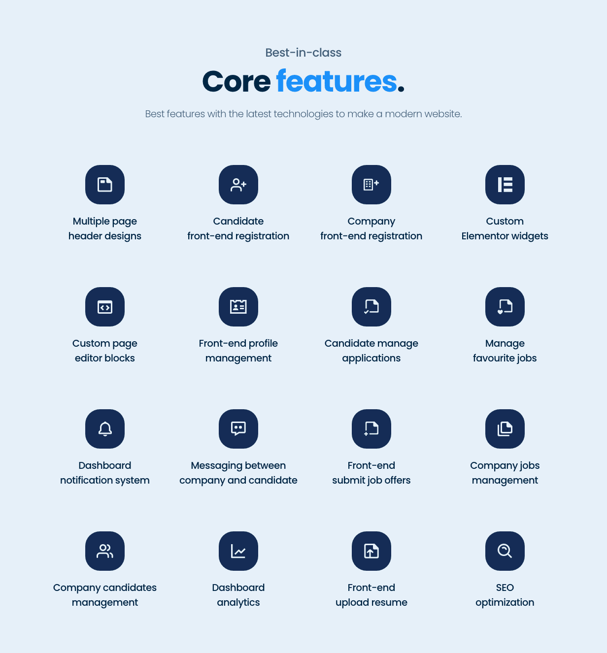 Jobster - Smart Job Board WordPress Theme - Core Features