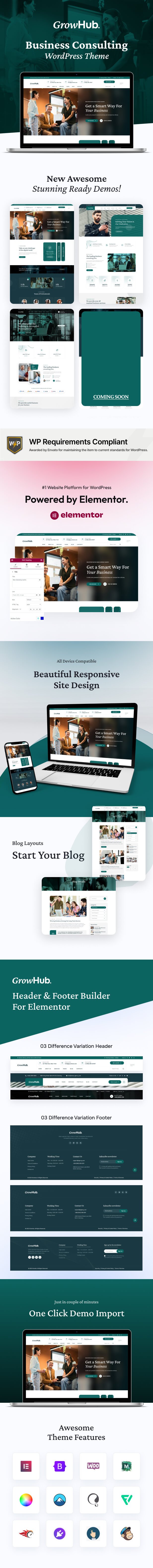 GrowHub - Business Consulting WordPress Theme