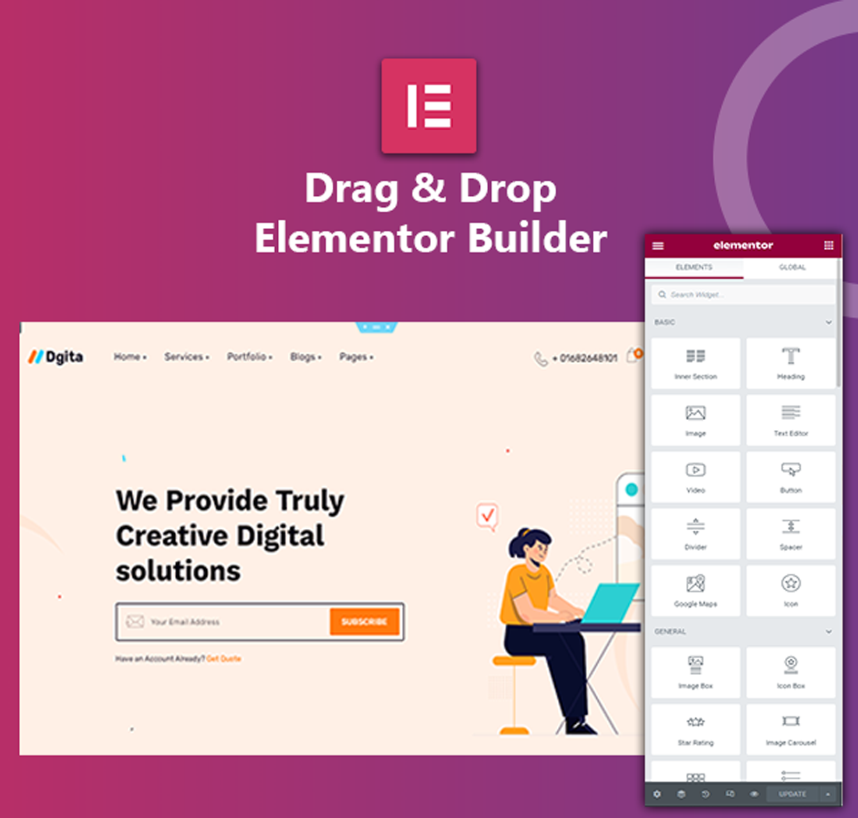 Dgita - Creative Digital Agency WordPress Theme