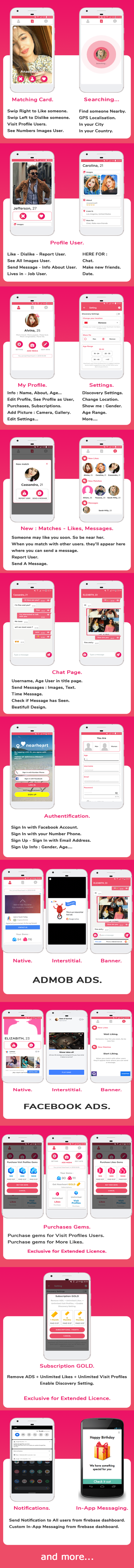 Nearheart v5.9.1 - Android dating clone app with admin panel - 4