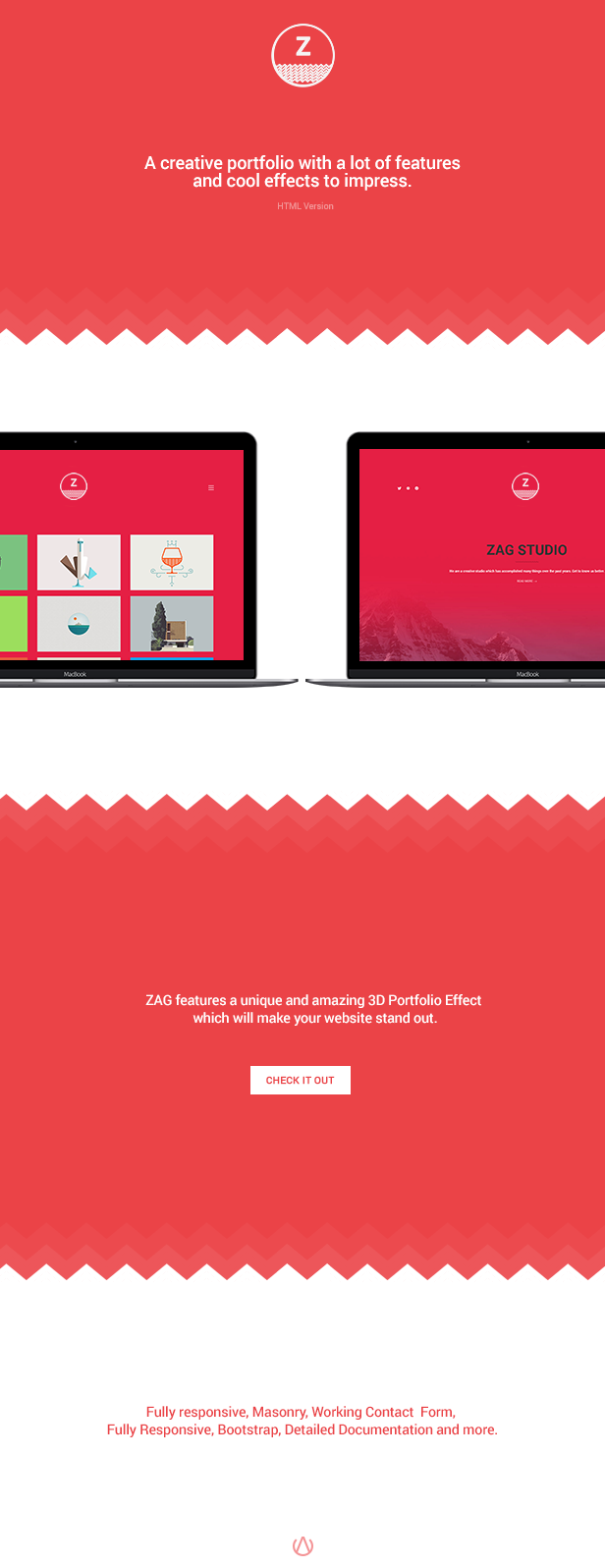 ZAG - Personal & Agency Bootstrap Template - 1