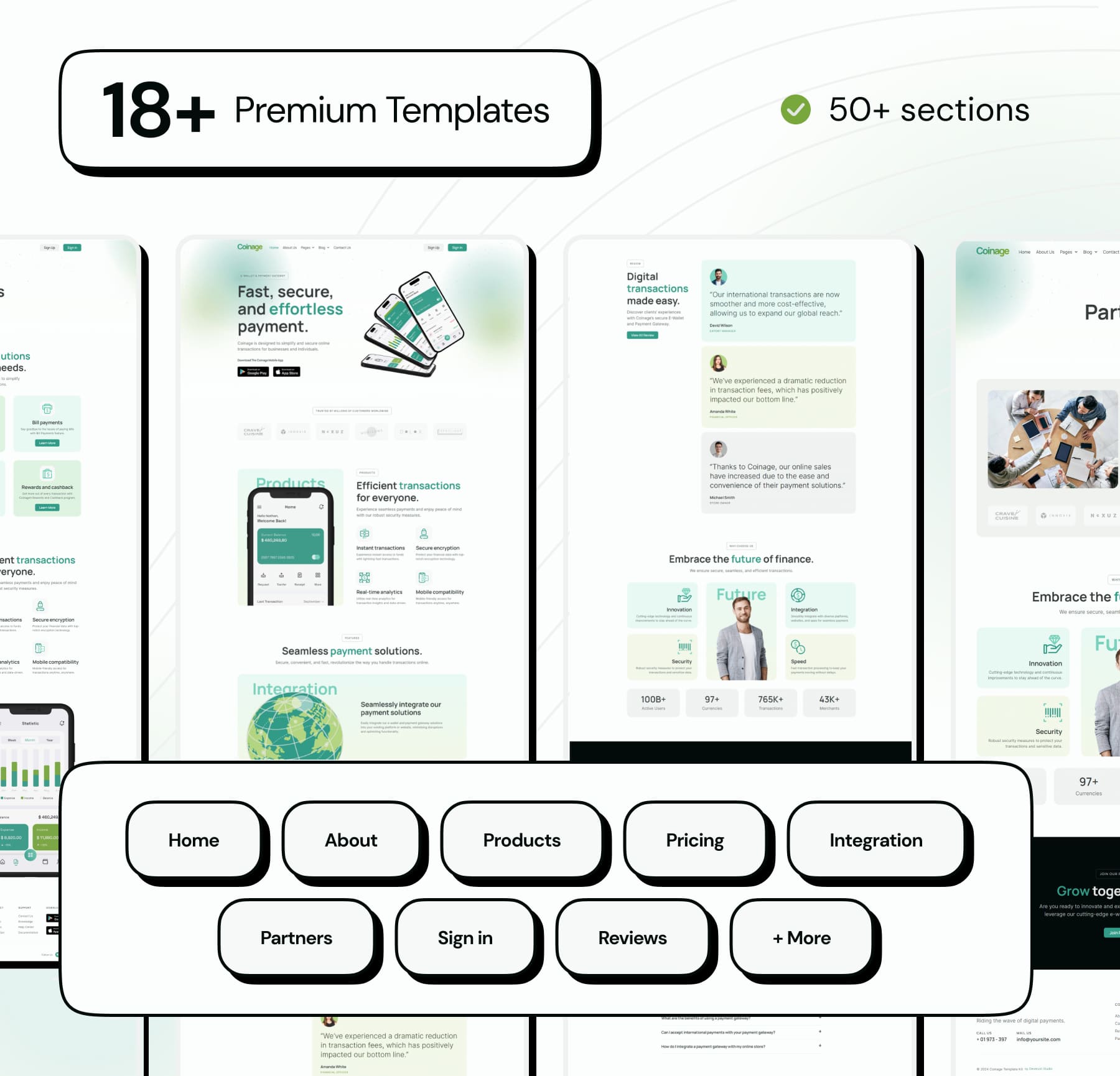 Coinage - E-Wallet & Payment Gateway Elementor Pro Template Kit - 2