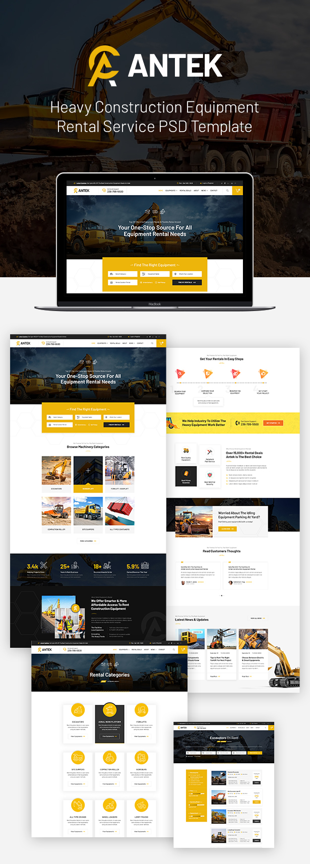 Antek - Construction Equipment Rental PSD - 2