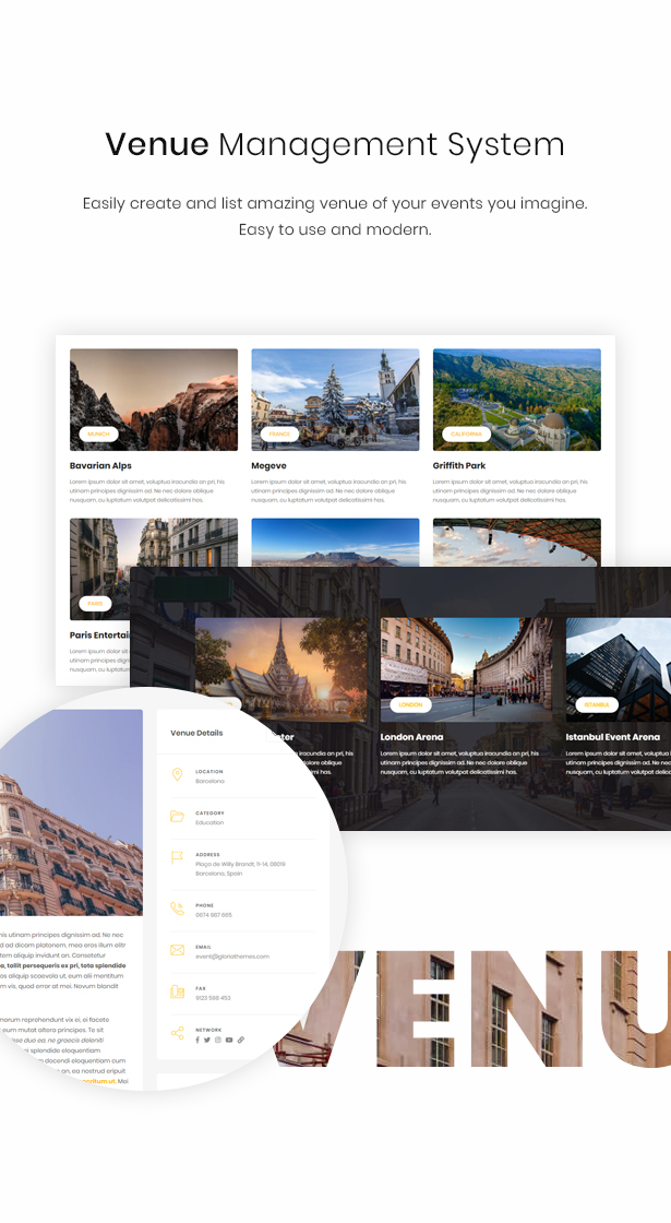 WordPress venue theme