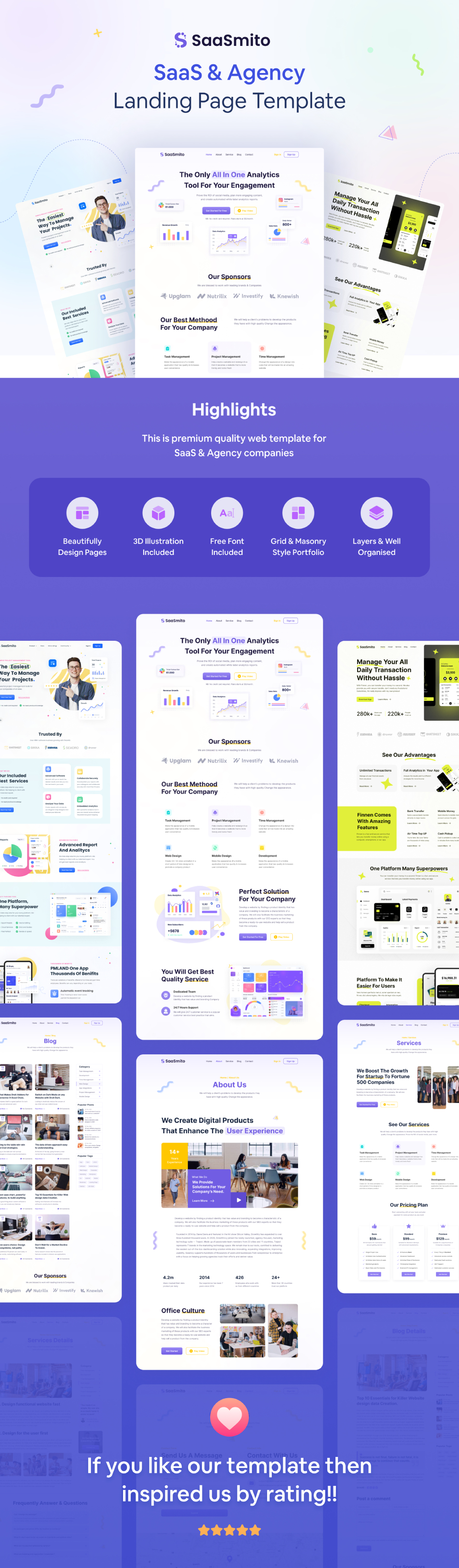 SasSmito - SaaS & Corporate Agency Website Figma Template - 3