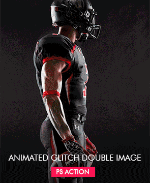 Animated Glitch Double Image