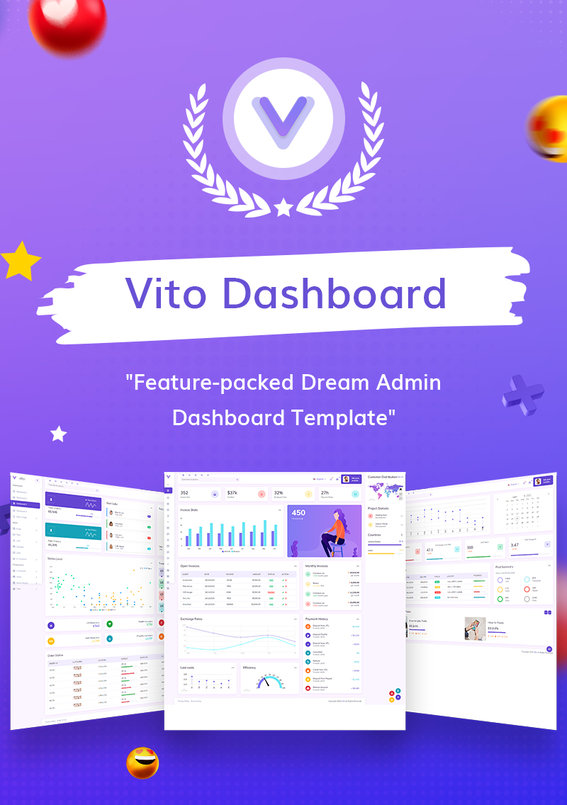 Vito - Vue, Laravel, HTML Admin Dashboard Template - 5