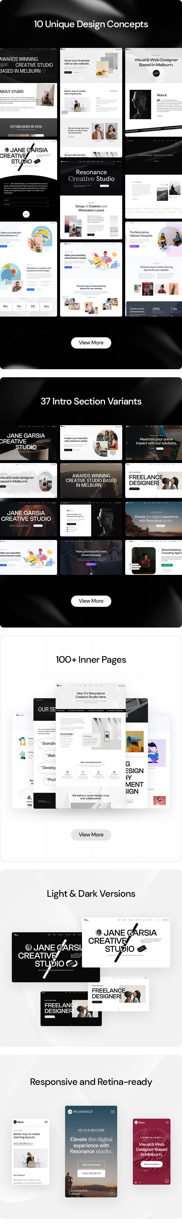 Resonance - Creative Modern Agency, Freelancer & Portfolio WordPress Theme - 1