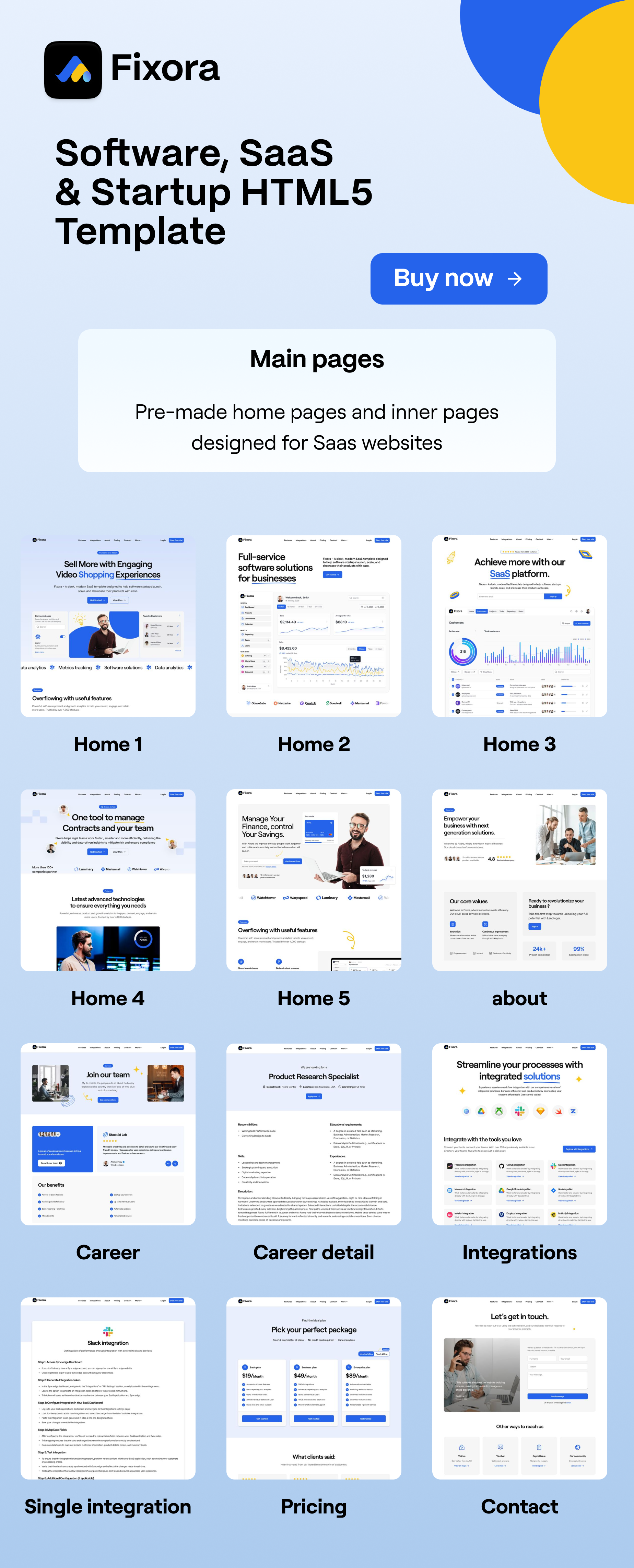 Fixora - Software, SaaS & Startup HTML5 Template - 2