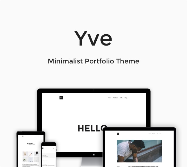 Yve - Minimalist Portfolio Theme - 1