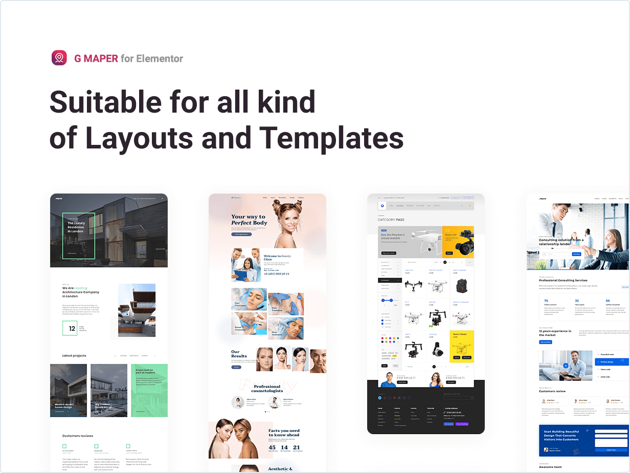 Suitable for all kind of Layouts and Templates