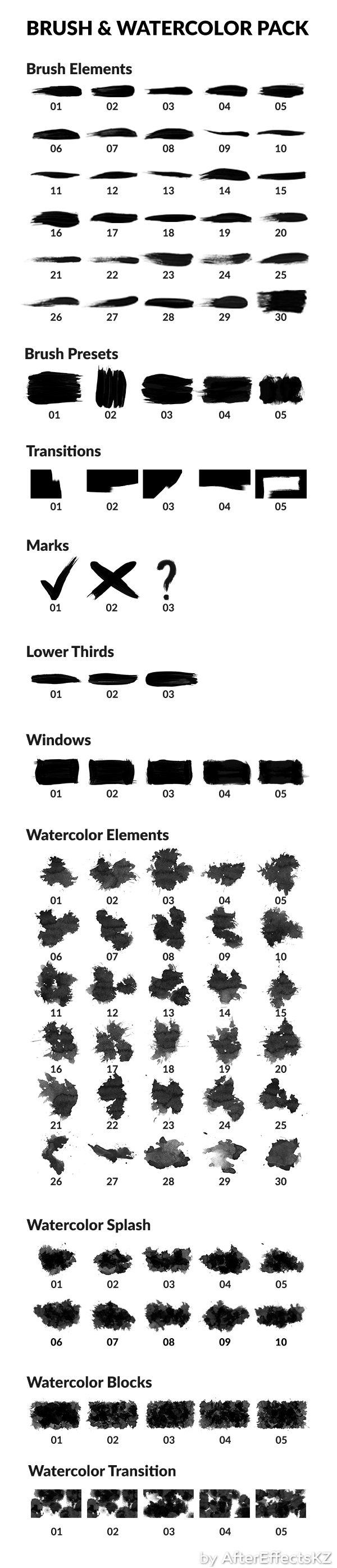 Watercolor & Brush Pack - 2