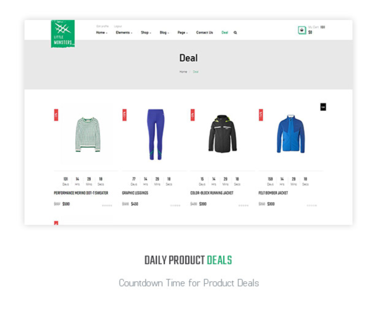 Littlemonsters Daily Deal Sport Shop Woocommerce WordPress Themes