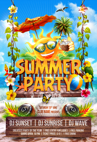 Summer Beach Party Flyer by Gugulanul | GraphicRiver