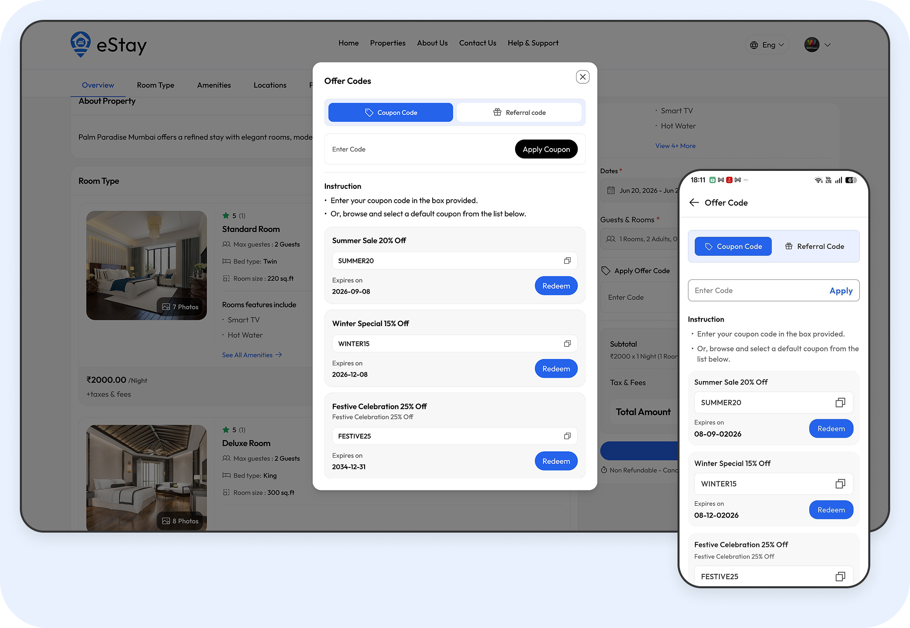 Coupon Codes & Referral Benefits