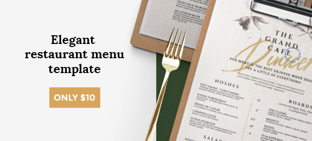 Elegant Restaurant Menu