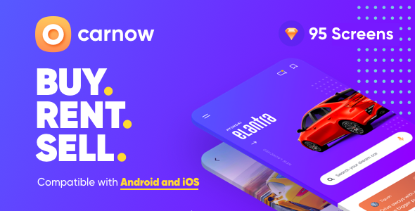 Carnow - buy rent and sell mobile app UI kit