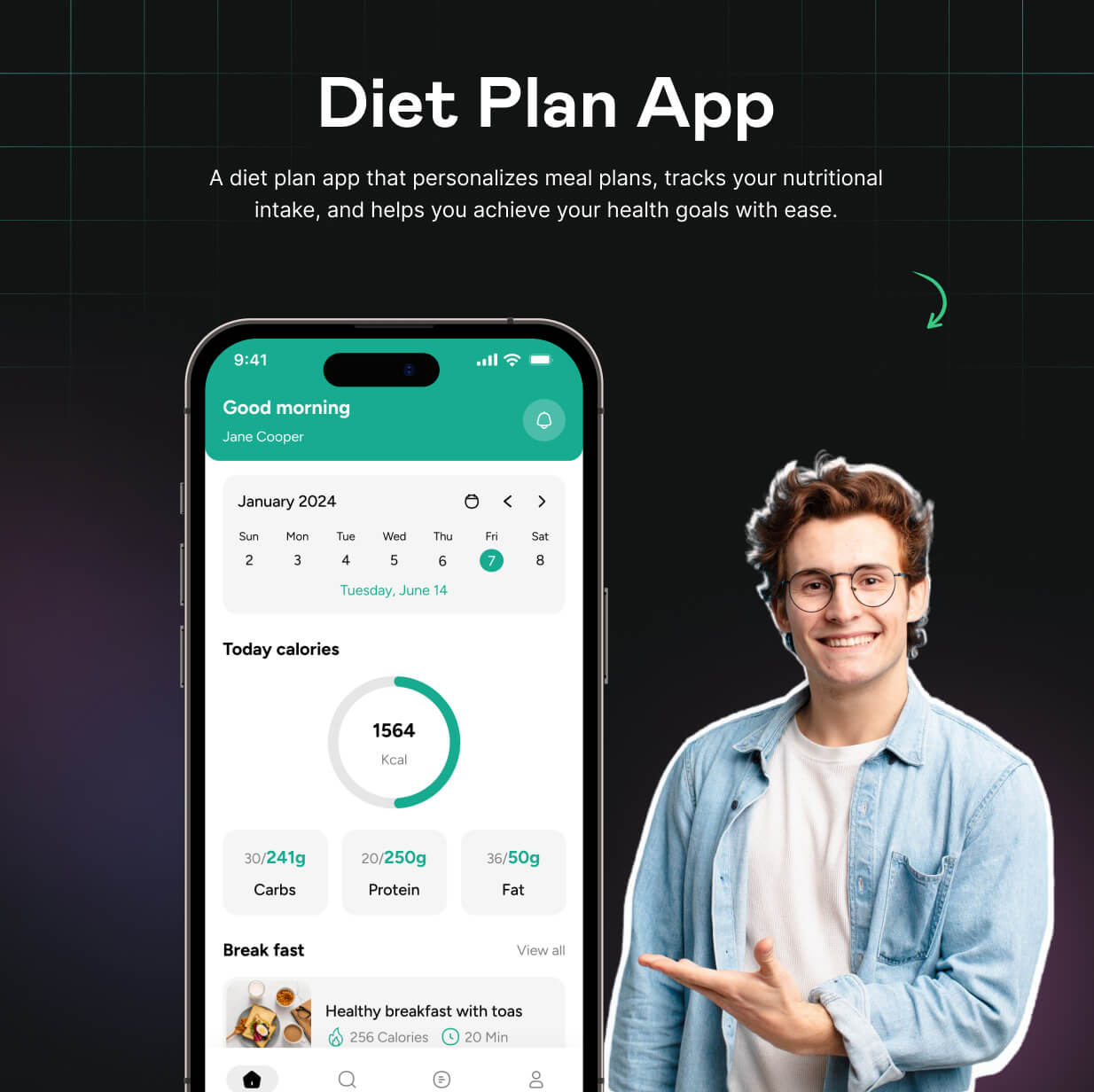 Diet App UI Template | Personalized Diet & Nutrition Management App in Flutter | Dietify App UI - 2