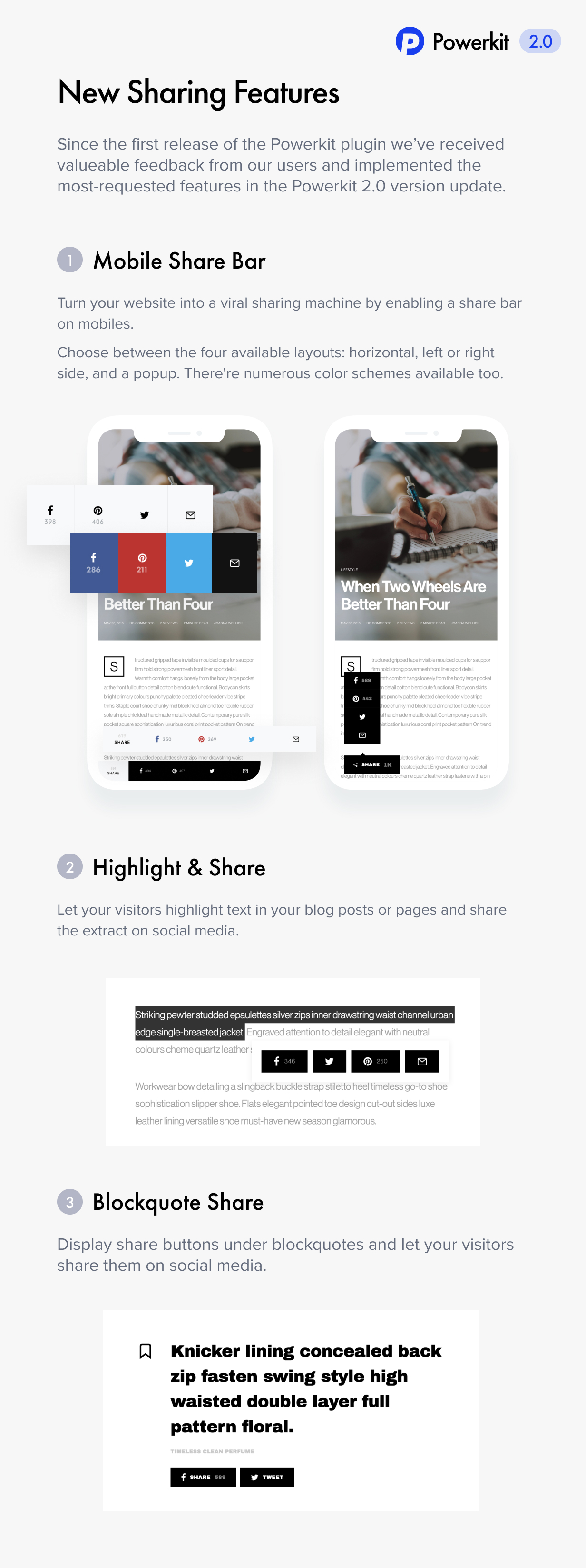 Sharing Features