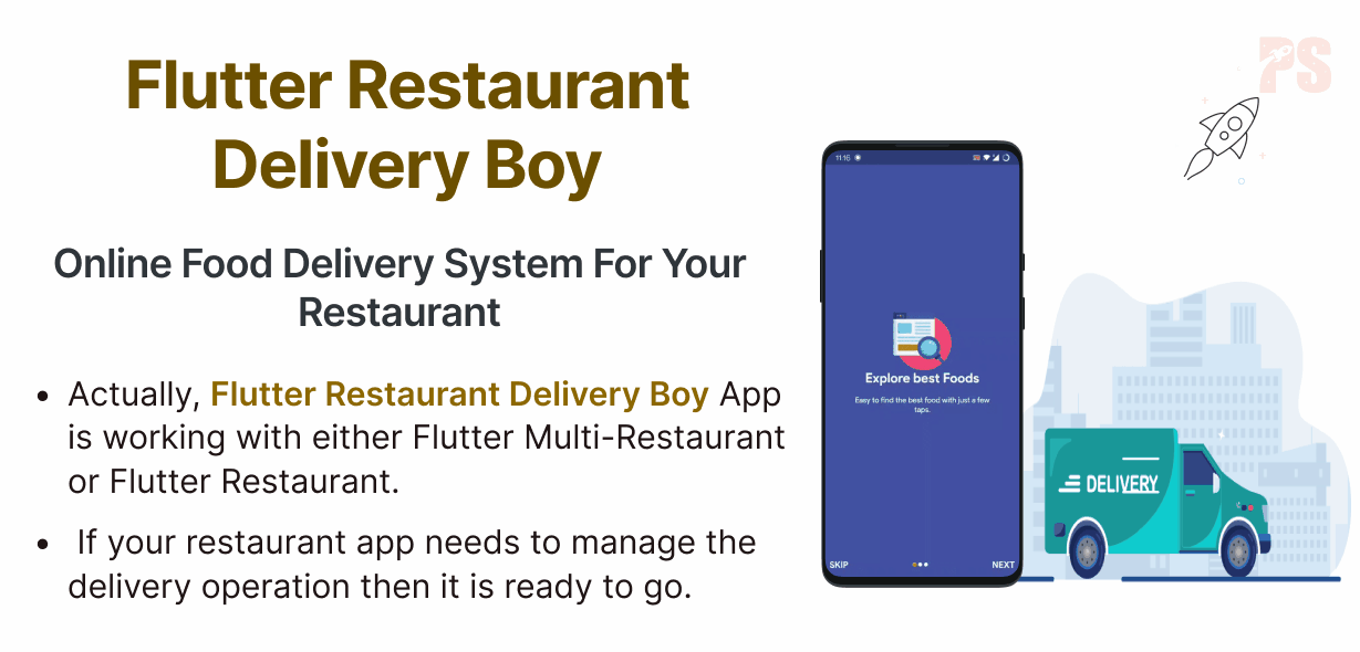 Delivery Boy App For Flutter Restaurant