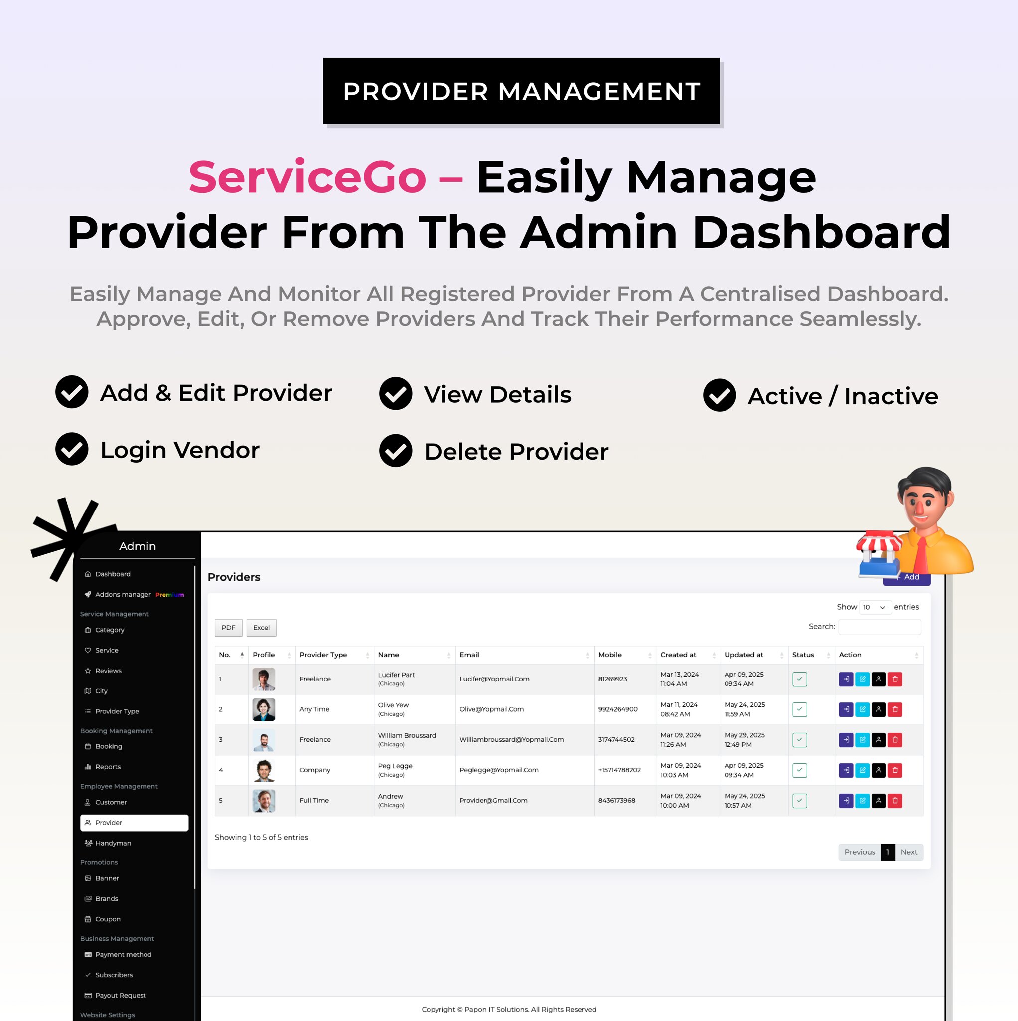 ServiceGo - Multi Vendor On-Demand Service & Handyman Booking Marketplace