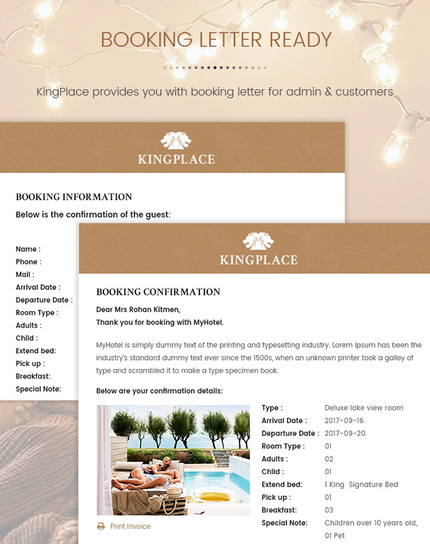 SW KingPlace - Hotel Booking, Resort, Spa and Travel Theme