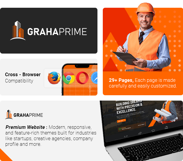 GrahaPrime - Construction Industry Elementor Template Kit - 2