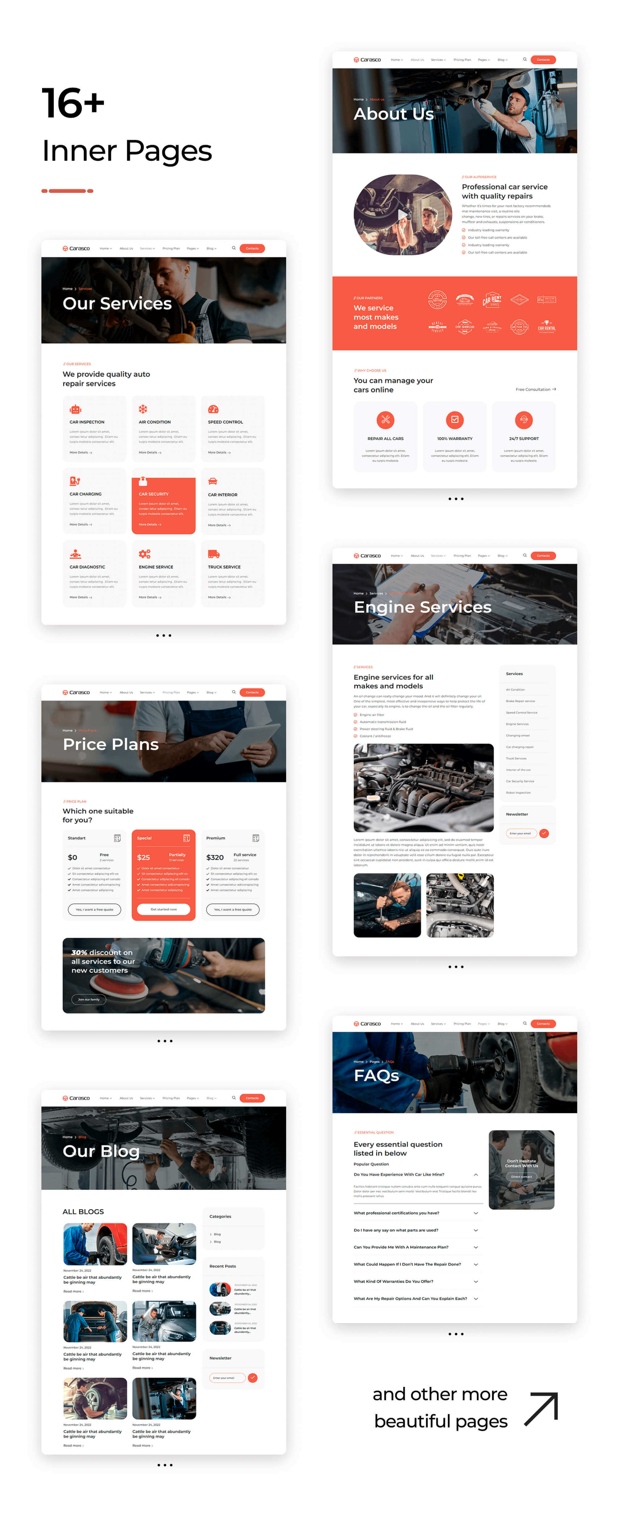 Carasco - Car Service, Repair & Mechanic Elementor Template Kit - 2