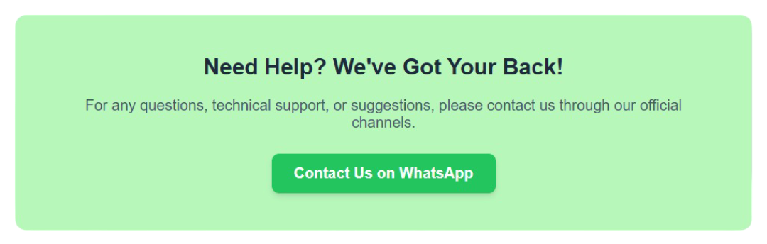 Contact us on WhatsApp