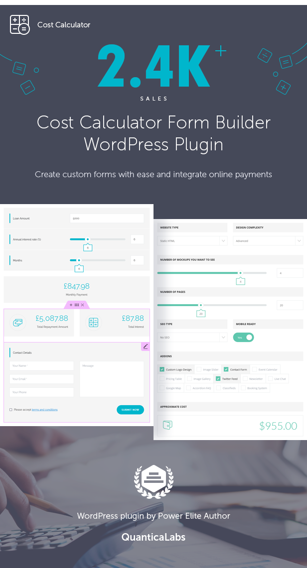 Cost Calculator for WordPress