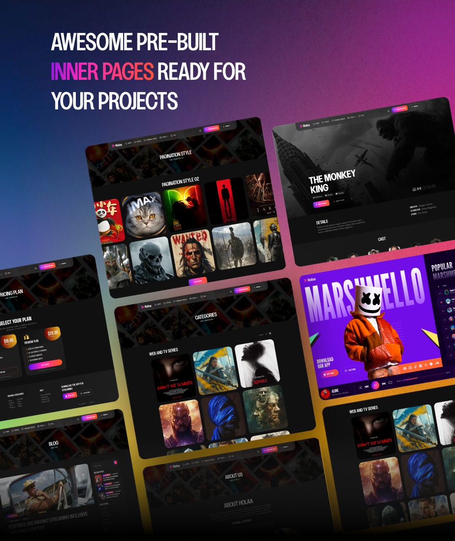 Holaa - OTT Platform and Video Streaming HTML Template + RTL