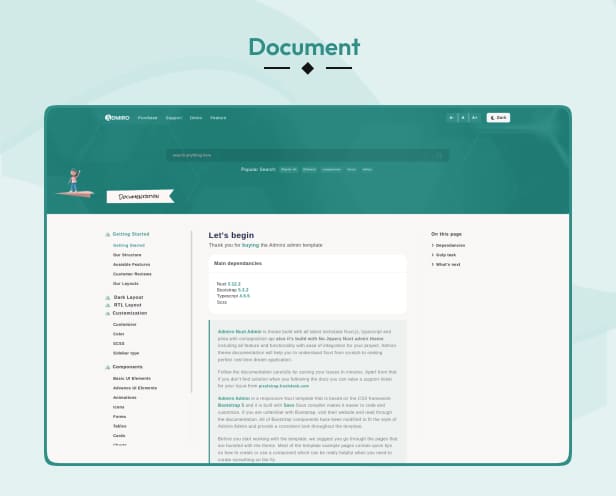 admiro Admin Dashboard theme