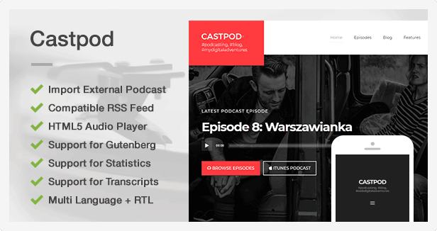CastPod Theme