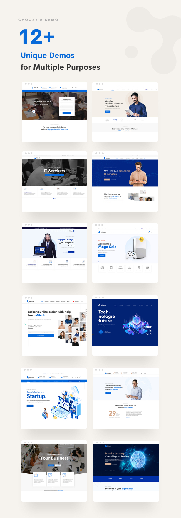 IT Solutions Mitech - Technology, IT Solutions & Service WordPress Theme - Homepages