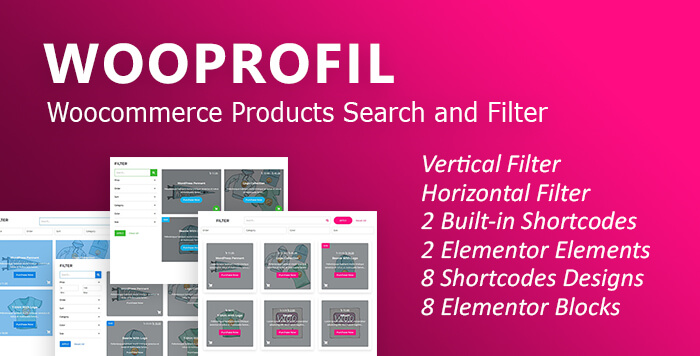search and filter for woocommerce products