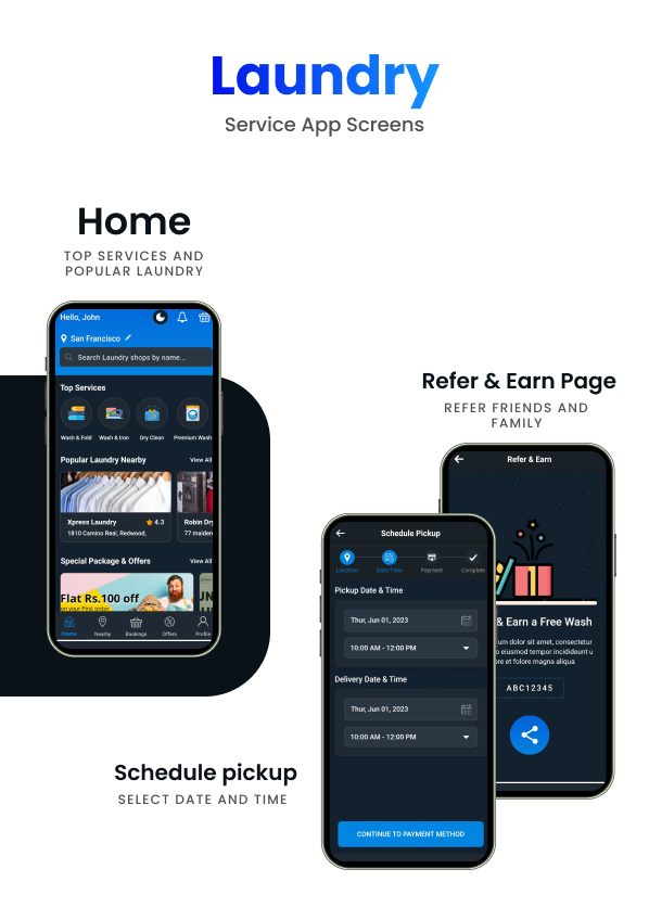 Laundry Services Flutter App - UI KIT - 4