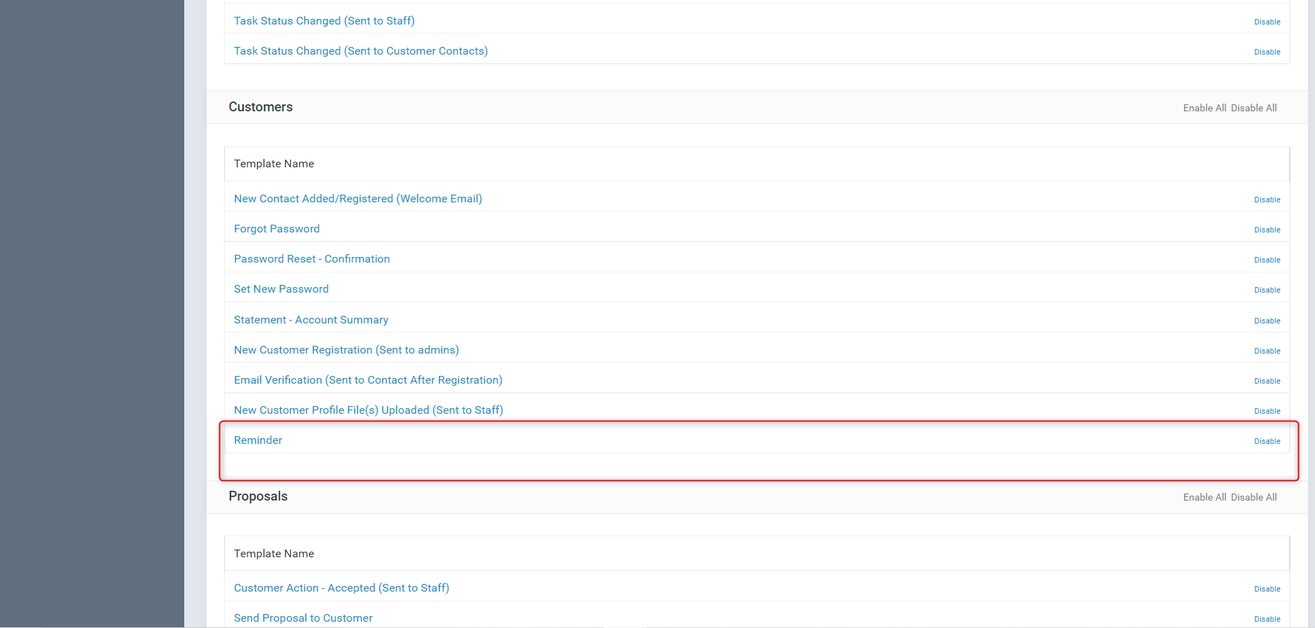 Reminder module for Perfex CRM - 2