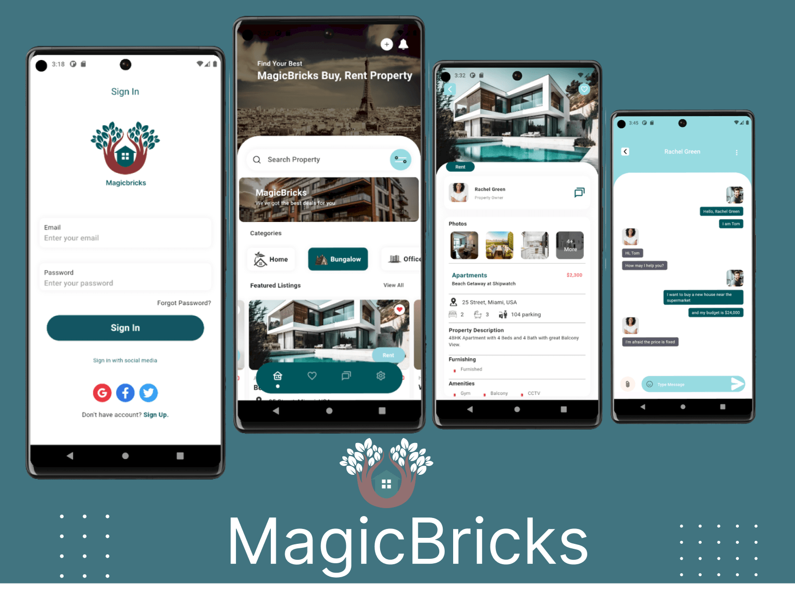 Jejookit - Flutter UI kit MagicsBrick,Home