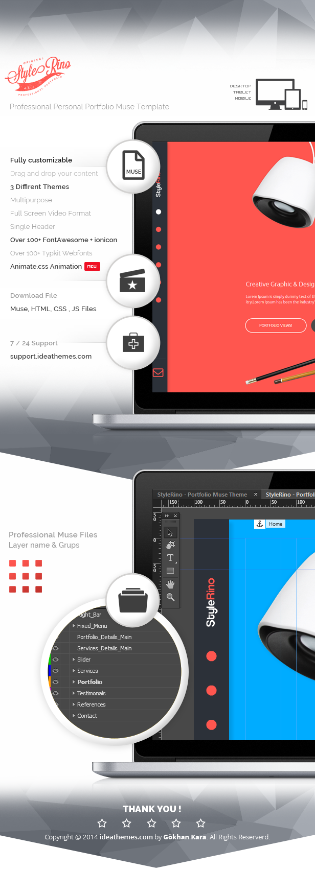 StyleRino - MultiPurpose Portfolio Muse Template - 1