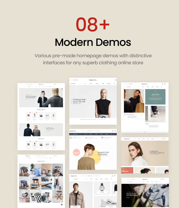 08+ Homepage Demos for Your Fashion Business