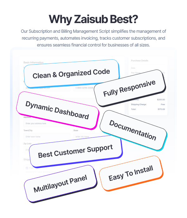 Zaisub - Subscription & Billing Management Laravel Script. - 2