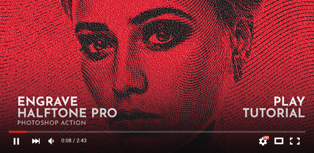 Engrave Halftone Pro Photoshop Action