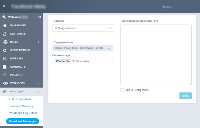 WhatsApp module custom messages for Perfex CRM