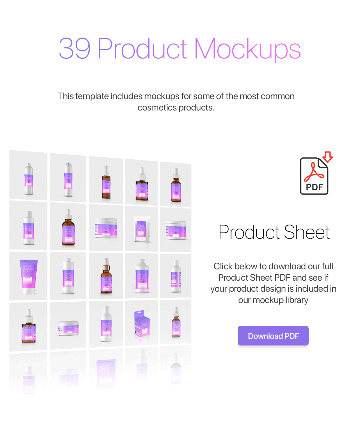 Animated Product Mockups - Cosmetics Pack - 3