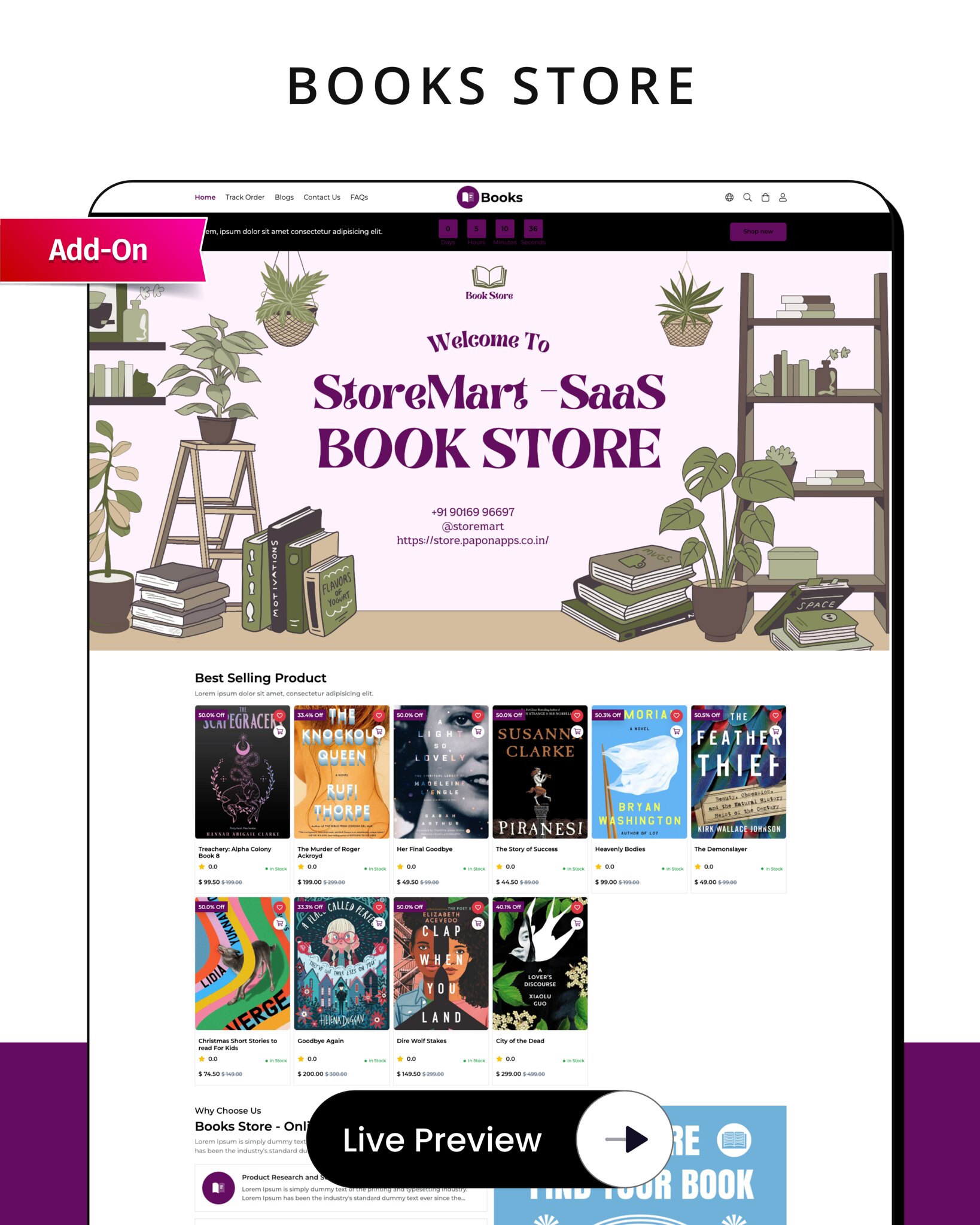 StoreMart SaaS - Online Product Selling SaaS Business Website Builder