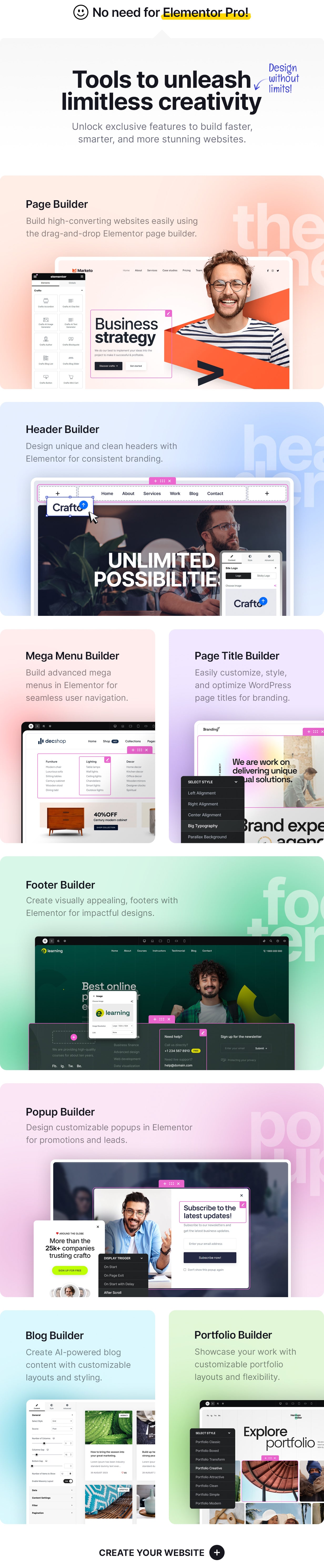 Crafto - AI-Powered Multipurpose Elementor WordPress Theme